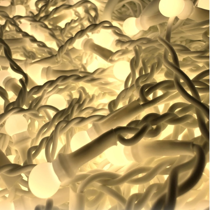 Instalație de Crăciun, 1 x 75 metri, franjuri cu flash, cu led tip țurțuri, fir gros, exterior, 4 culori [4]