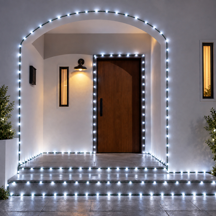 Instalație de Crăciun, bandă cu led turnat, exterior, alb rece, 30 metri [5]