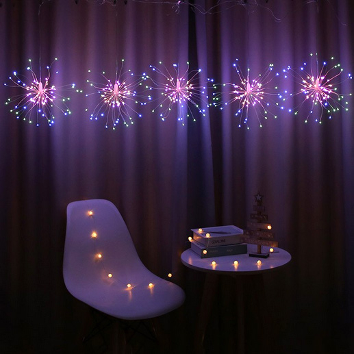 Instalație de Crăciun, 5 artificii decorative, 3 metri, diverse culori [2]