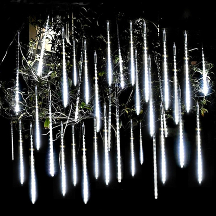 Instalație de Crăciun, țurțuri, 8 tuburi de 50 cm cu led, 3 metri, exterior, diverse culori [2]