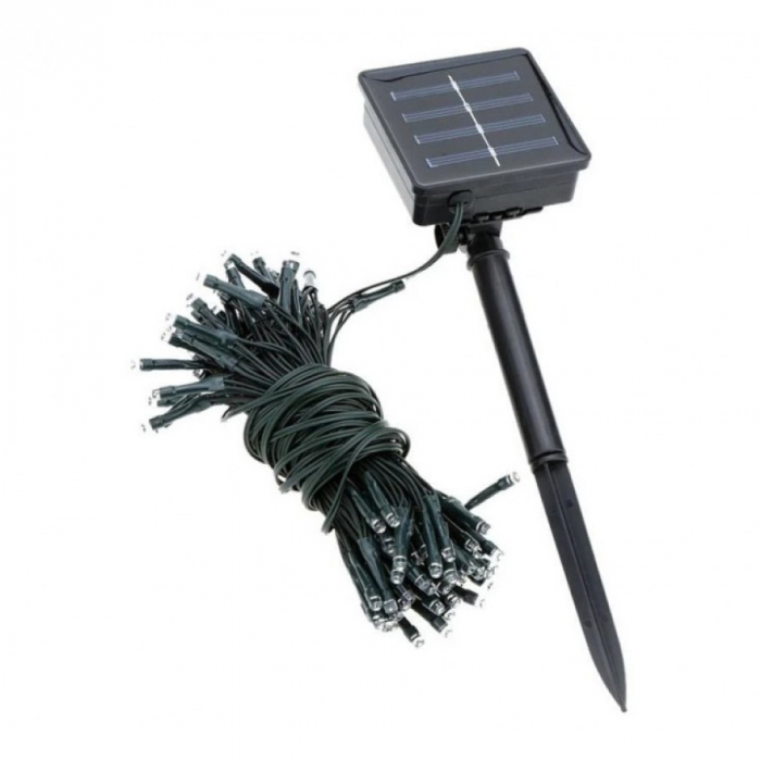 Instalație solară liniară, bec clar, alb cald, 10 metri [4]