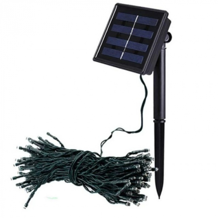 Instalație solară liniară, bec clar, alb cald, 10 metri [6]