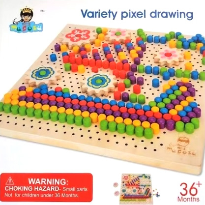 Joc creativ din lemn Variety Pixel 257 piese JC05 [6]