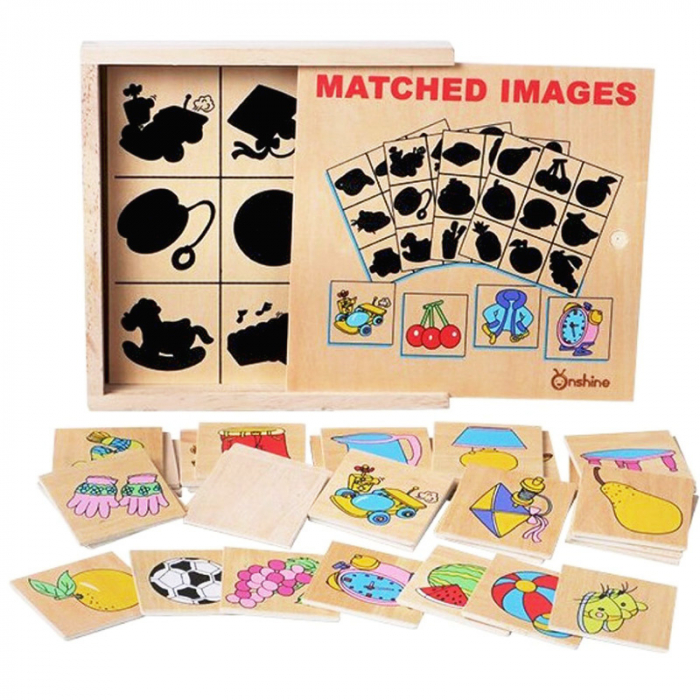 Joc de memorie și asociere din lemn Jocul Umbrelor cu obiecte JC02 [2]