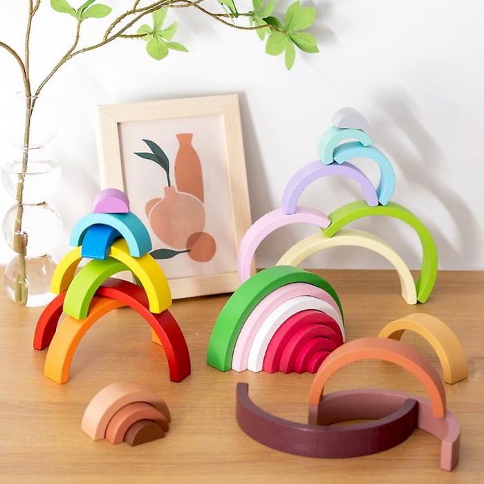 Joc din lemn Montessori curcubeu JC73 [4]