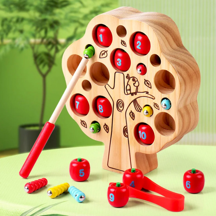 Joc magnetic dexteritate Montessori Pomul cu Mere JC11 [2]