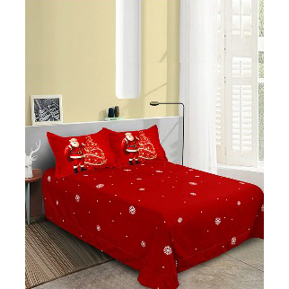 Lenjerie de pat 2 persoane, bumbac finet, 6 piese, 2 fețe, Crăciun SPAC2325 [2]
