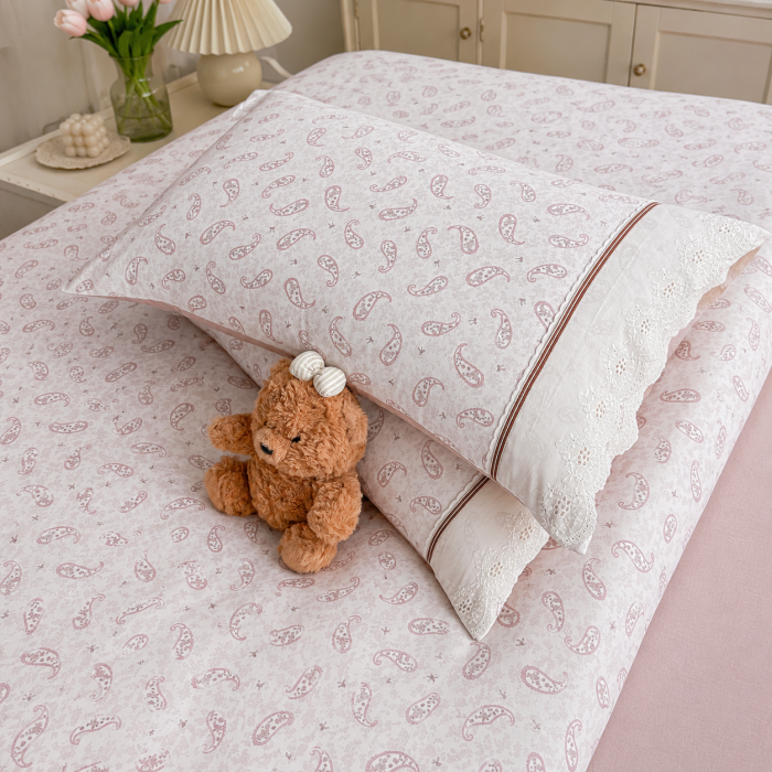 Lenjerie de pat bumbac 100%, 4 piese, model paisley, BCP413 [5]
