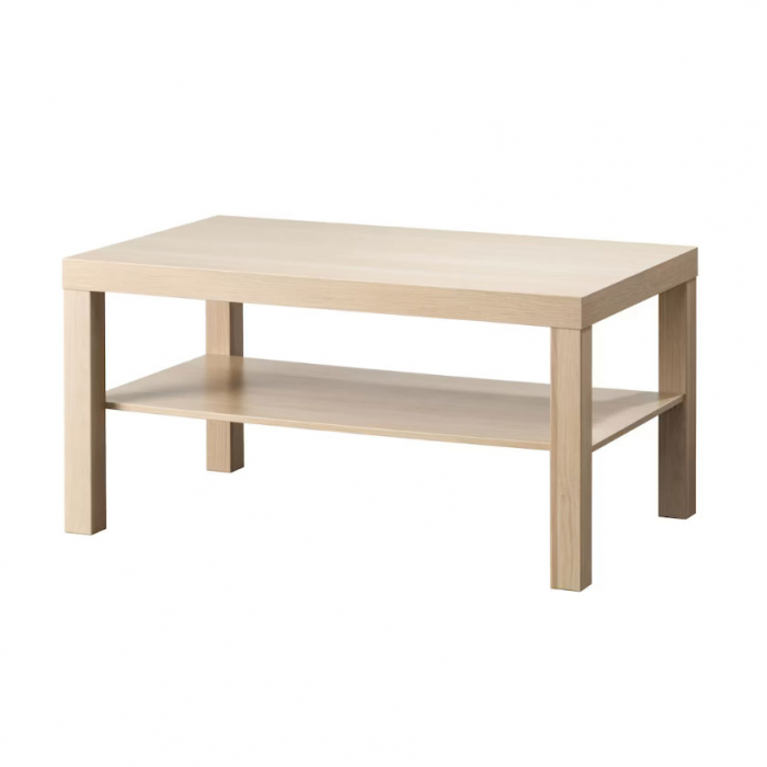 Măsuță cafea 90 x 55 cm, înălțime 45 cm, cu poliță, natur [2]