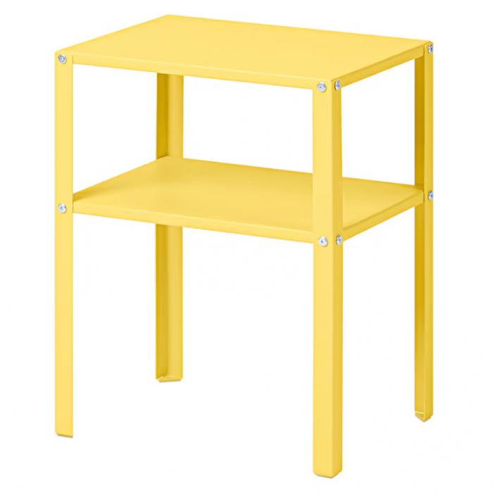 Noptieră modernă, 37 x 28 cm, înălţime 45 cm, cu poliţă, galben neon [2]