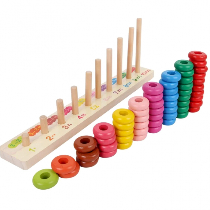 Numărătoare din lemn Montessori cu discuri JC15 [2]
