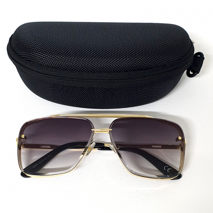 Ochelari de soare bărbați, cu filtru de protecție UV 400, cu toc cadou, OSB01 [4]