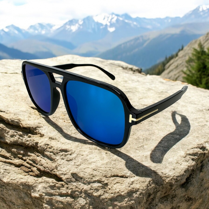 Ochelari de soare bărbați, cu filtru de protecție UV 400, cu toc cadou, OSB60 [4]