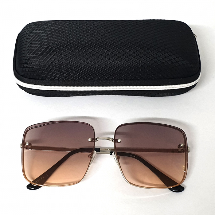 Ochelari de soare unisex, cu filtru de protecție UV 400, cu toc cadou, OSX07 [3]