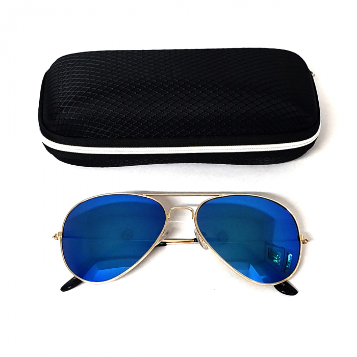 Ochelari de soare unisex, cu filtru de protecție UV 400, cu toc cadou, OSX11 [6]