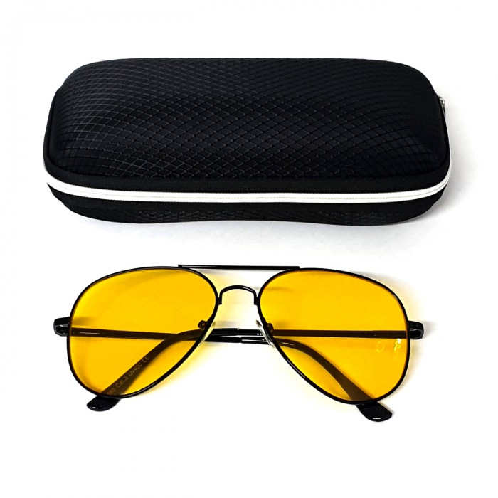 Ochelari pentru condus, unisex, cu filtru de protecție UV 400, cu toc cadou, OSX12 [3]