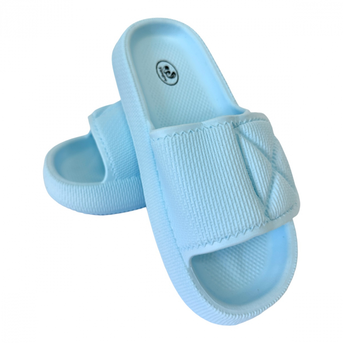 Papuci de plajă damă cu talpă groasă, baretă cu arici, albastru, PD52 40/41 [4]
