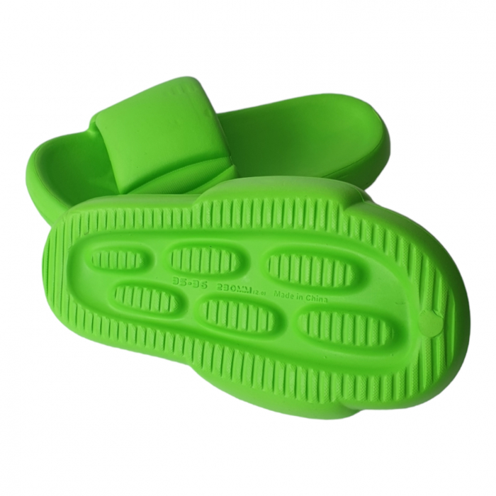 Papuci de plajă damă cu talpă groasă, mărimea 37/38, verde [3]