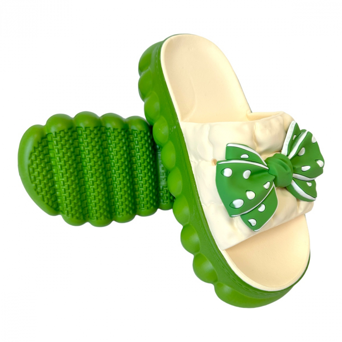 Papuci de plajă damă cu talpă groasă, verde, mărime 35/36, PD61 35/36 [2]