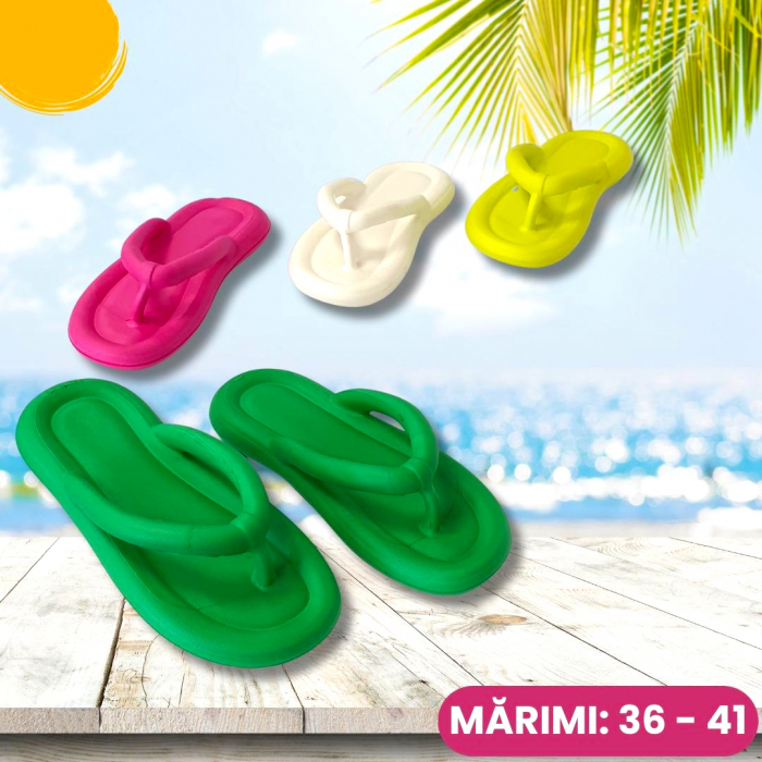 Papuci de plajă damă mărimi 36 - 41 diverse culori PD4245 [1]