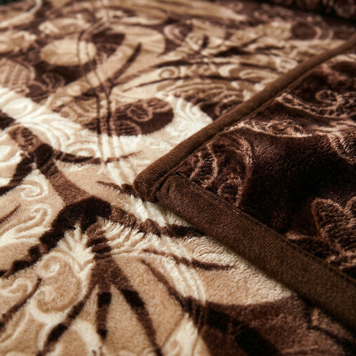 Pătură Cocolino Gofrată, 200x240 cm, 3D cu model, maro închis, PGU205 [2]