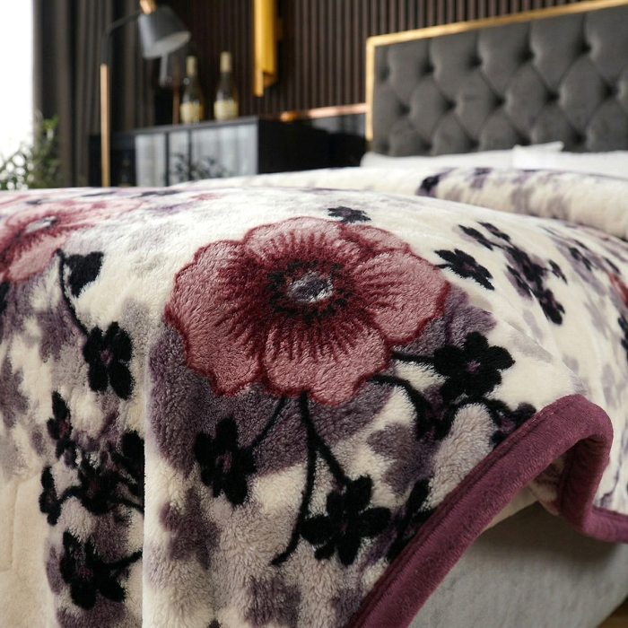 Pătură Cocolino Gofrată, 200x240 cm, 3D cu model, floral, PGU201 [2]