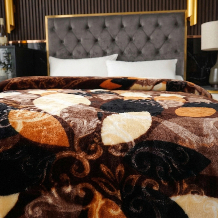 Pătură Cocolino Gofrată, 200x240 cm, 3D cu model, maro, PGU200 [2]