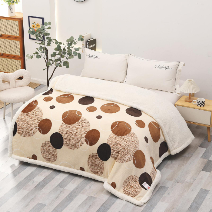 Pătură pufoasă cu blăniță, groasă 2.3 kg, 200x230 cm, PMB05 [1]