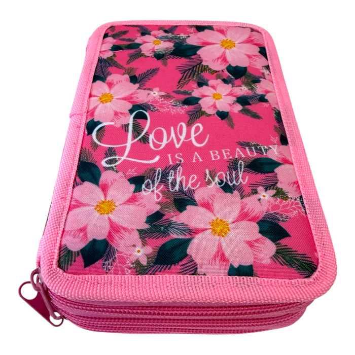 Penar complet echipat, 3 compartimente, 32 piese, pentru fete, model floral, PNF16 [2]