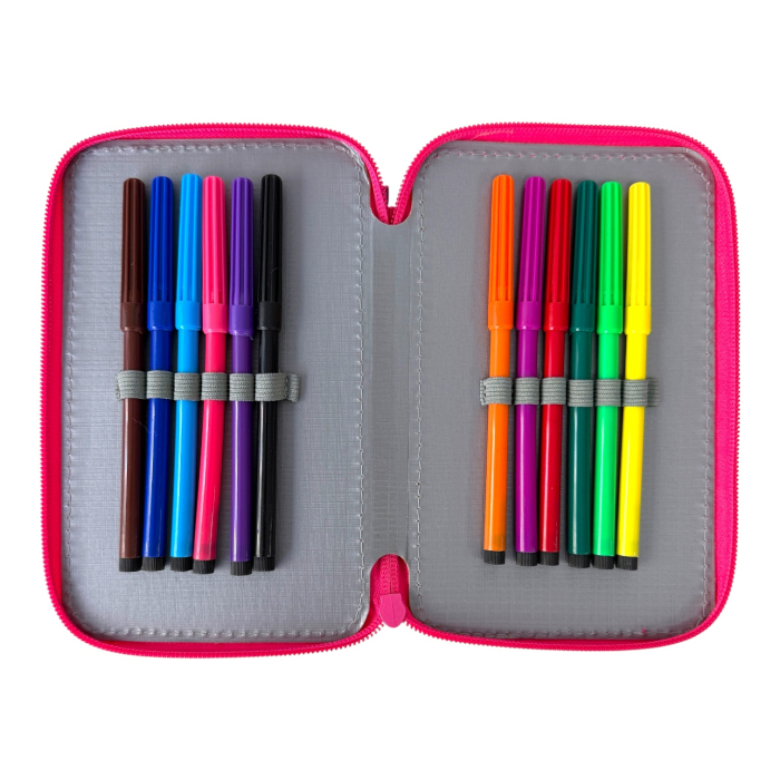 Penar complet echipat, 3 compartimente, 32 piese, pentru fete, roz, PNF08 [5]