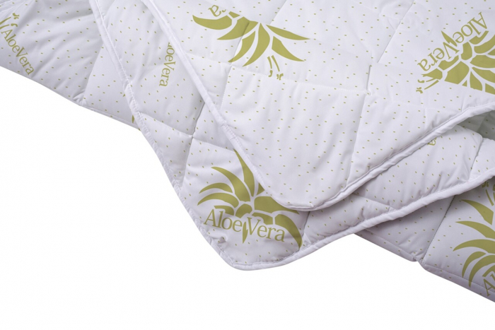 Pilotă albă cu aloe vera, microfibră matlasată, 200x220 cm, 250 g/mp [2]