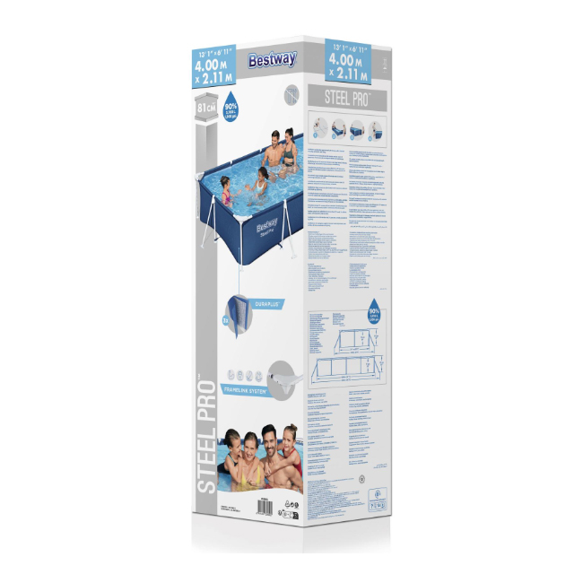 Piscină cadru metalic 5700 litri Bestway Steel Pro Max 400x211x81 cm [5]
