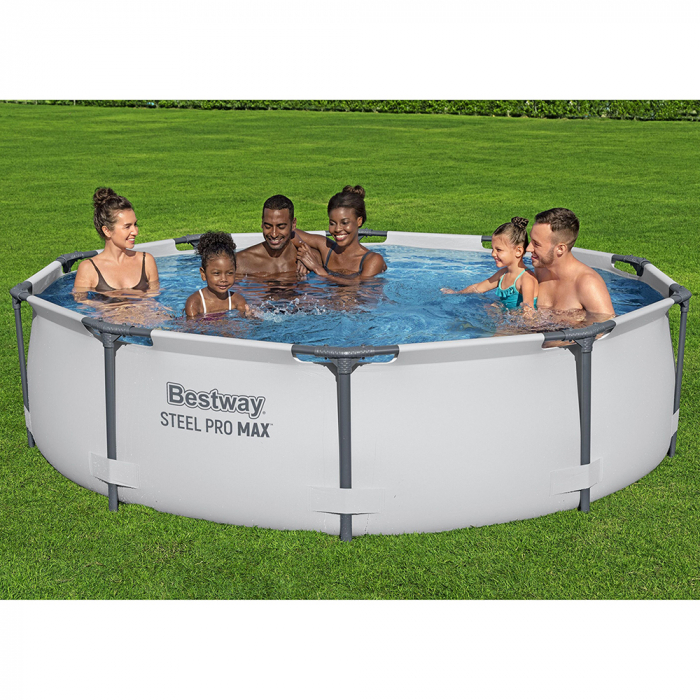 Piscină rotundă cadru metalic 4678 litri Bestway 305x76 cm cu pompă și flitru incluse [3]