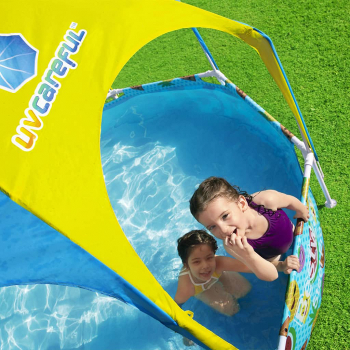 Piscină pentru copii cu parasolar protecție UV 1688 litri Bestway 244x51 cm [6]