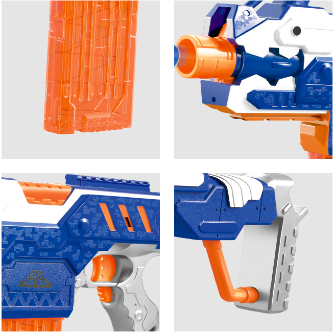 Pistol airsoft de jucărie cu 20 gloanțe moi din spumă cu ventuze JC107 [2]