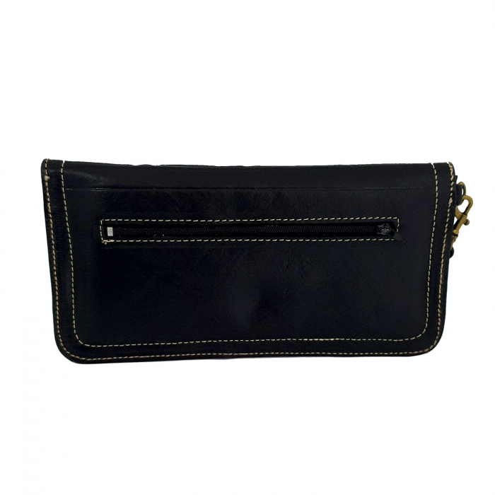 Portofel din piele Maroc 23x13 cm negru [2]
