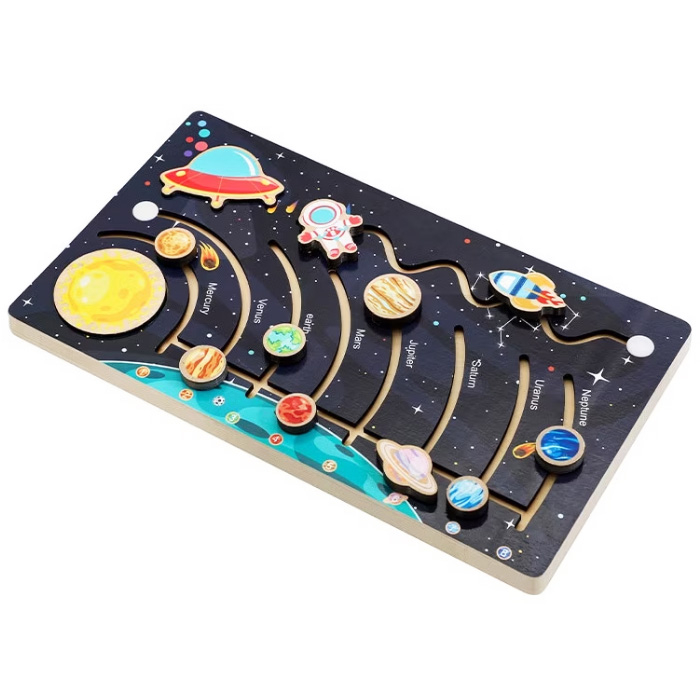 Puzzle din lemn labirint Sistemul Solar JC42 [2]