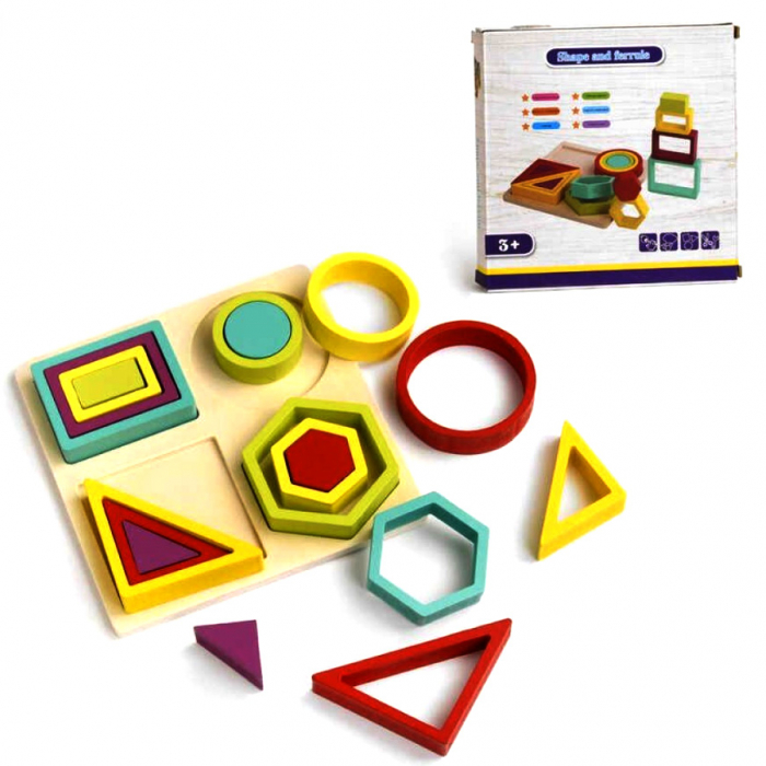 Puzzle logic din lemn Shape and ferrule JC32 [4]