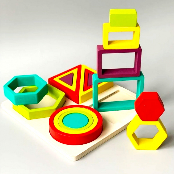 Puzzle logic din lemn Shape and ferrule JC32 [2]
