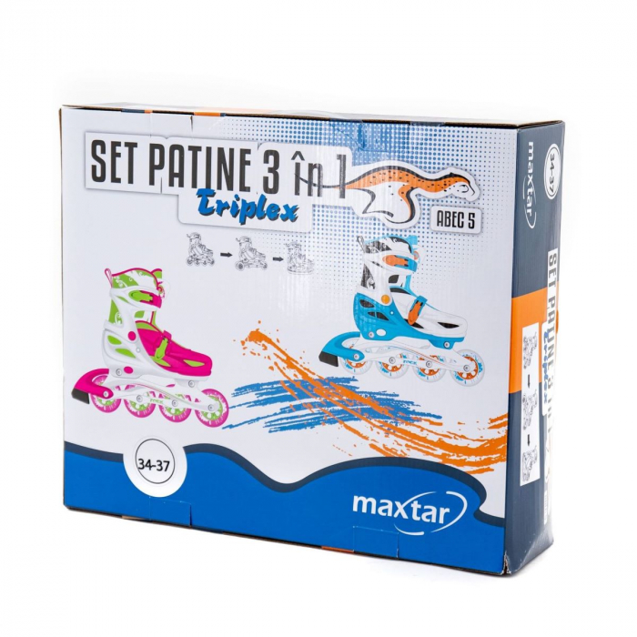 Role 3 In 1 Maxtar Triplex fete, mărime ajustabilă, mov/roz [3]
