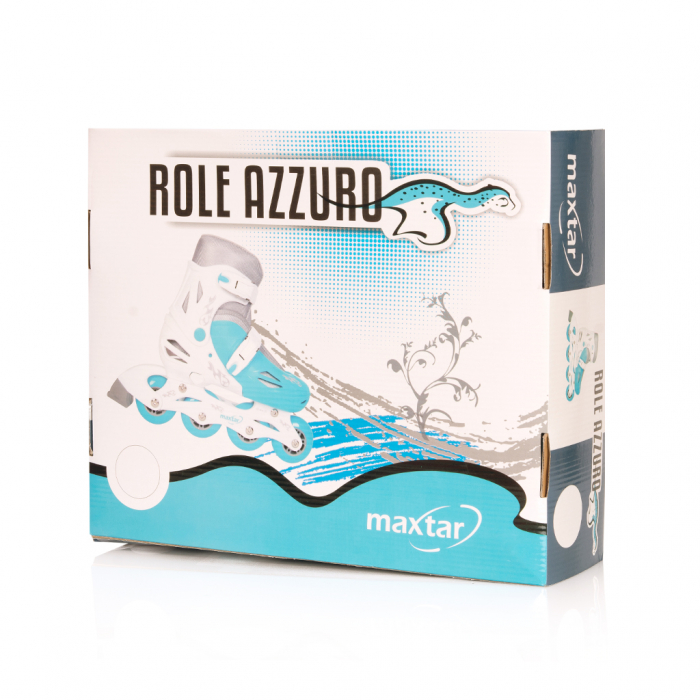 Role Maxtar Azzuro, mărimea 30-33 alb/turcoaz, mărime ajustabilă [4]
