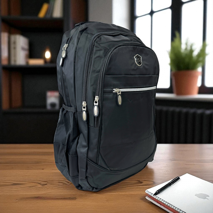 Rucsac Fashion negru, 45 x 35 x 20 cm, 3 compartimente, RS28 [4]
