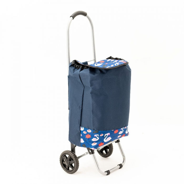 Sacoşă de piaţă cu cărucior, 2 roţi, 28 L, Albastru [2]