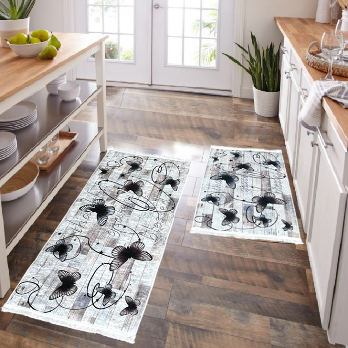 Set 2 Covoare bucătărie antiderapante 60x80 cm + 60x120 cm, CBU300 [5]