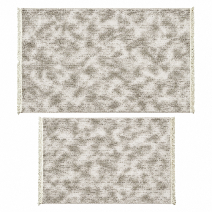 Set 2 covoare bucătărie antiderapante, Welsoft Plus, abstract, bej-taupe, CBU422 [2]