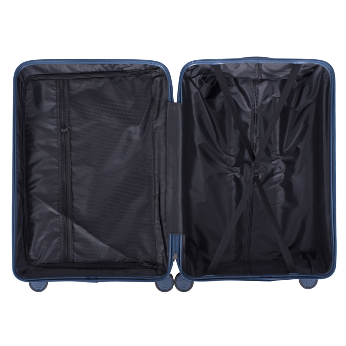 Set 2 trolere M+S, Polipropilenă flexibilă anti-casabilă, 4 roți, bleumarin [10]