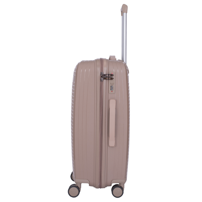 Set 2 trolere M+S, Polipropilenă flexibilă anti-casabilă, 4 roți, bej [6]