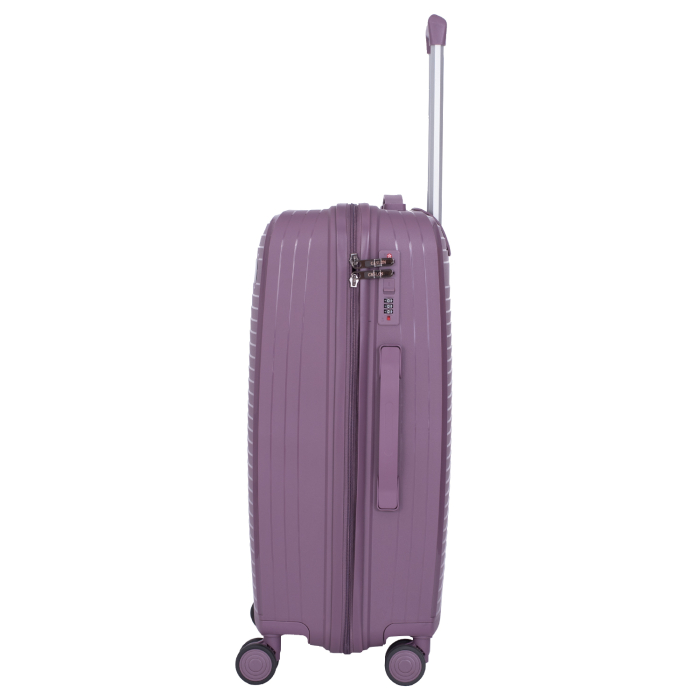 Set 2 trolere M+S, Polipropilenă flexibilă anti-casabilă, 4 roți, mov [6]