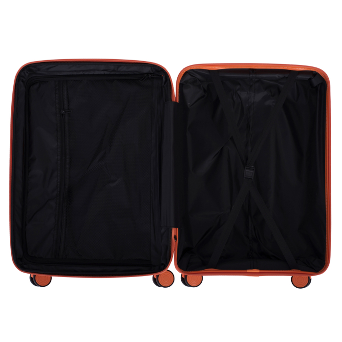 Set 2 trolere M+S, Polipropilenă flexibilă anti-casabilă, 4 roți, portocaliu [10]