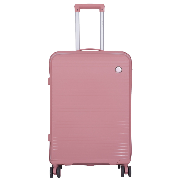 Set 2 trolere M+S, Polipropilenă flexibilă anti-casabilă, 4 roți, roz [3]